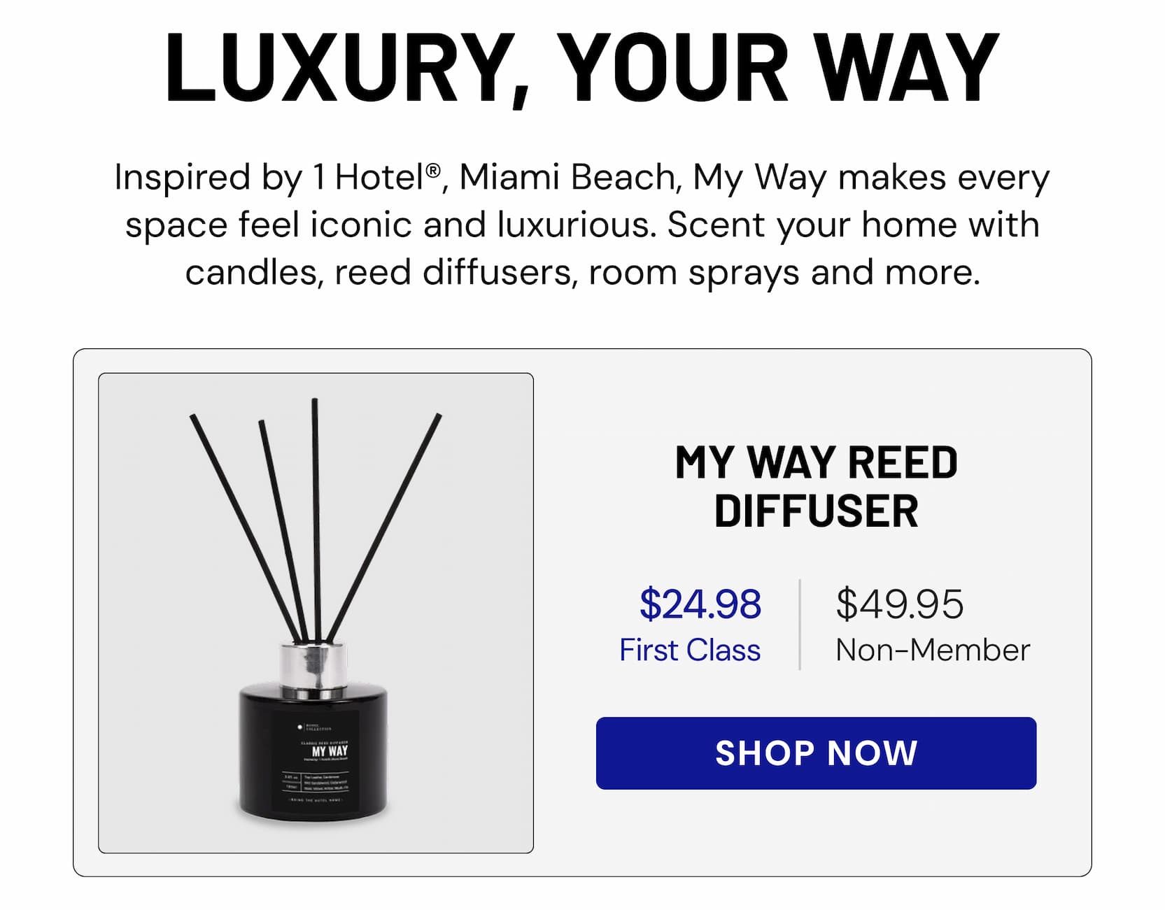 MY WAY REED DIFFUSER | SHOP NOW