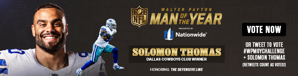 NFL Walter Payton Man of the Year presented by Nationwide | Solomon Thomas - Dallas Cowboys Club Winner Honoring The Defensive Line | VOTE NOW or Tweet to Vote #WPMOYCHALLENGE + SOLOMON THOMAS (Retweets count as Votes!)