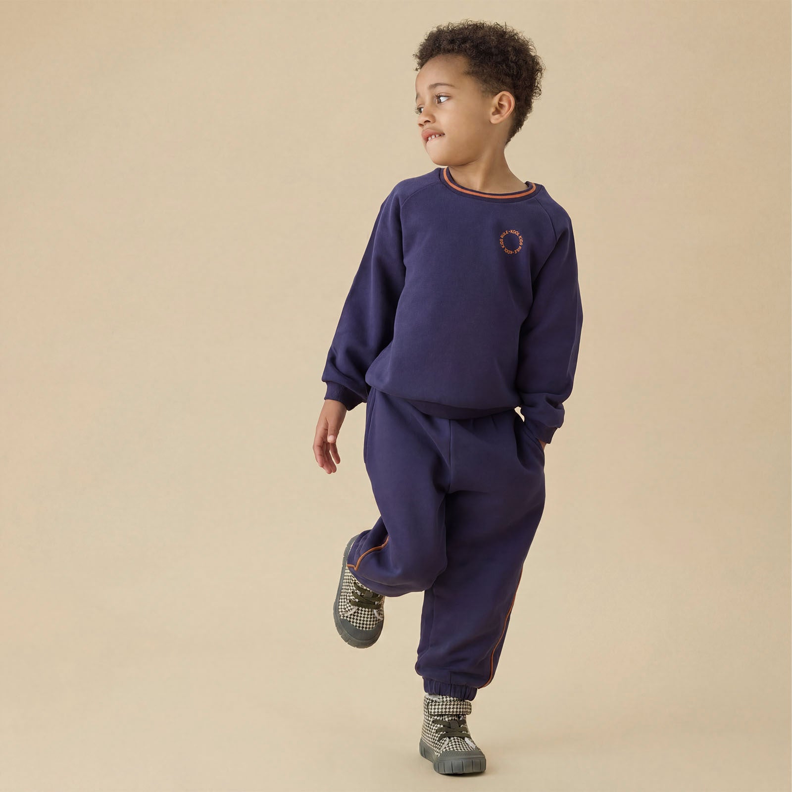 Image of KIDLY by MORI Oversized Sweater & Joggers Outfit - Navy