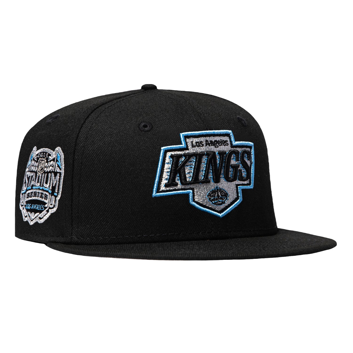Image of New Era 59Fifty Los Angeles Kings 2014 Stadium Series Patch Light Blue UV Hat - Black