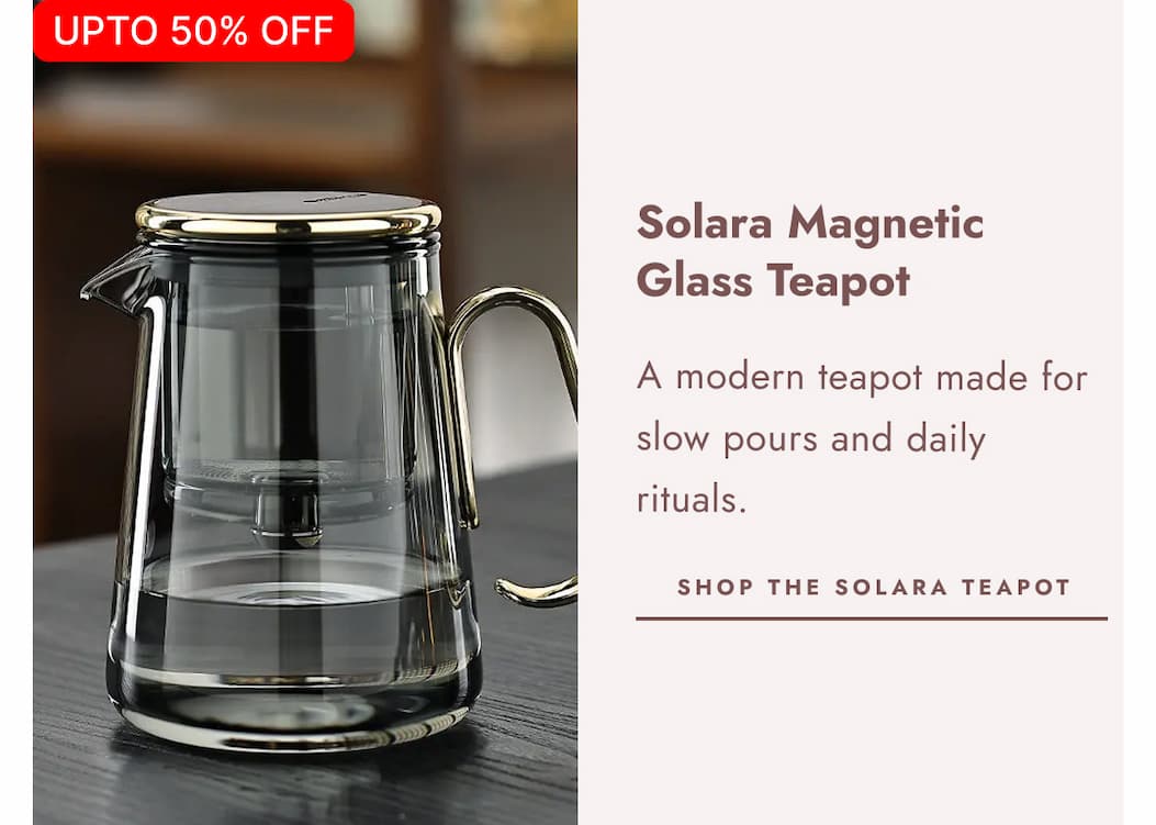 Solara   Magnetic   Glass   Teapot