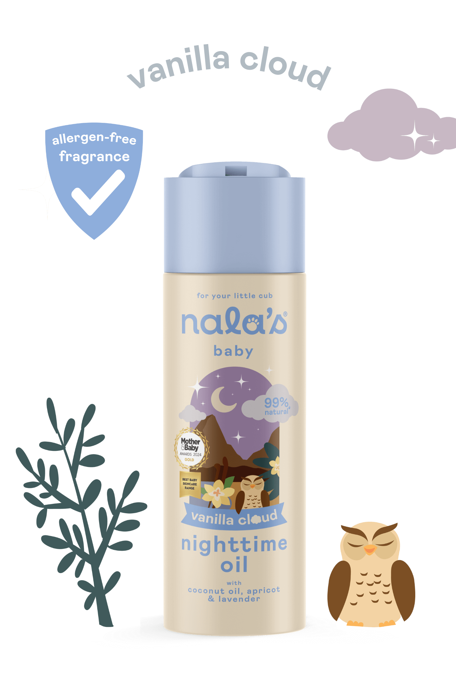 Image of Vanilla Cloud Nighttime Oil 200ml