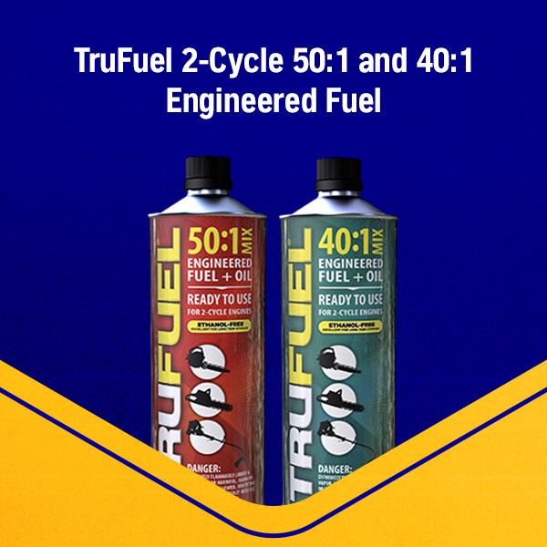 TruFuel 2-Cycle 50:1 and 40:1 Engineered Fuel