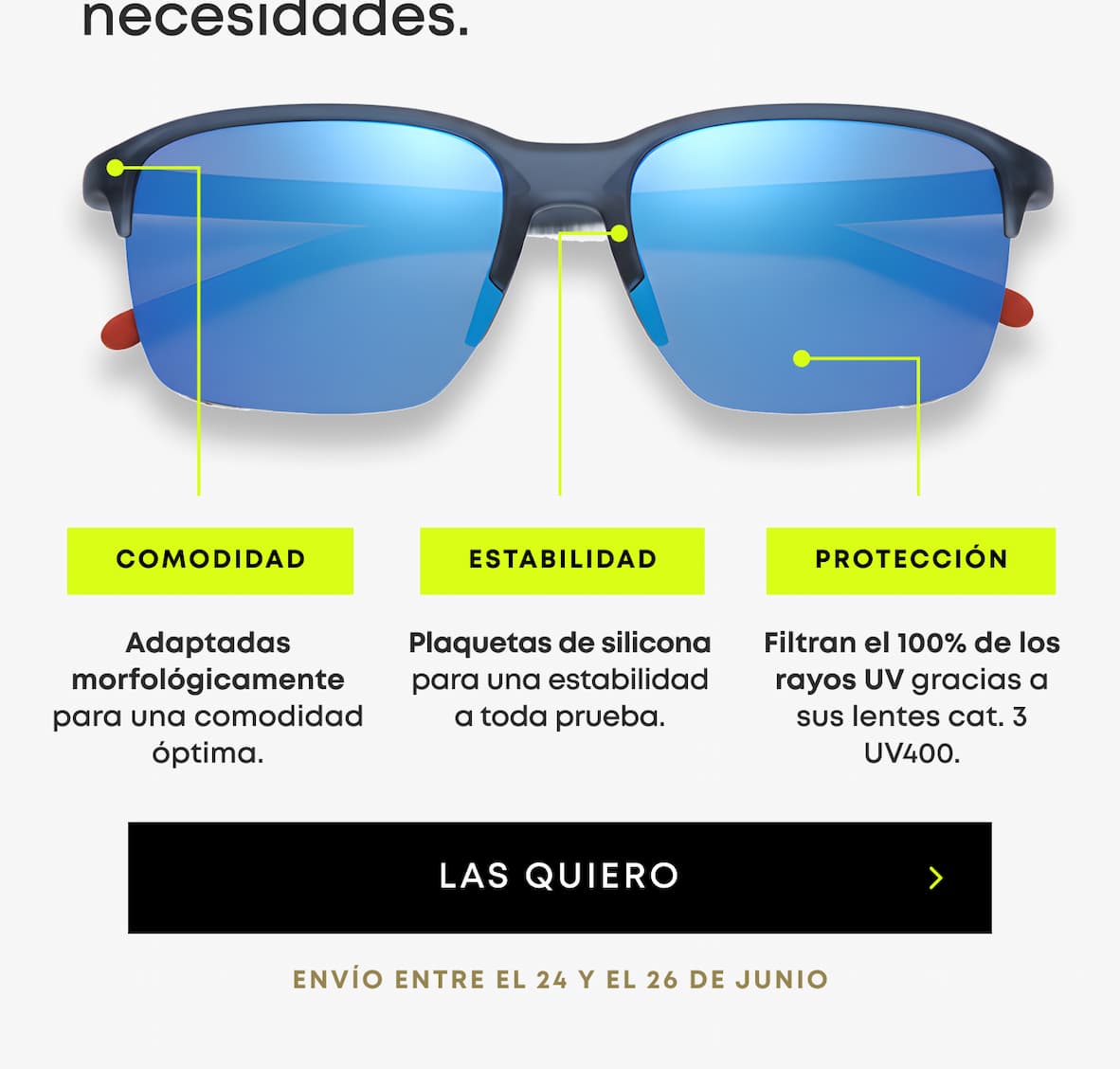 Confort, stability, protection. 