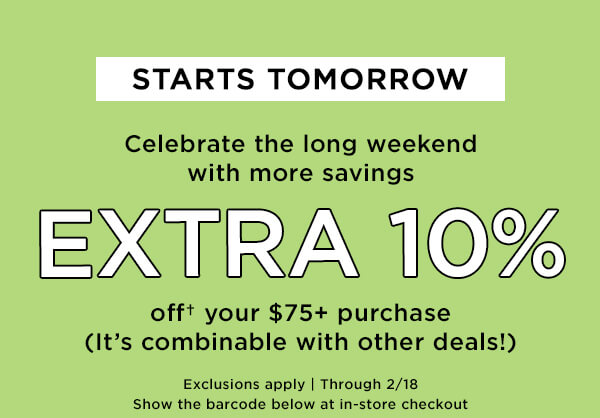 Extra 10% off