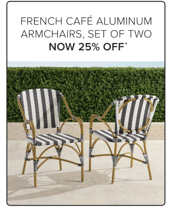 French Cafe Aluminum Armchairs, Set of Two Now 25% Off