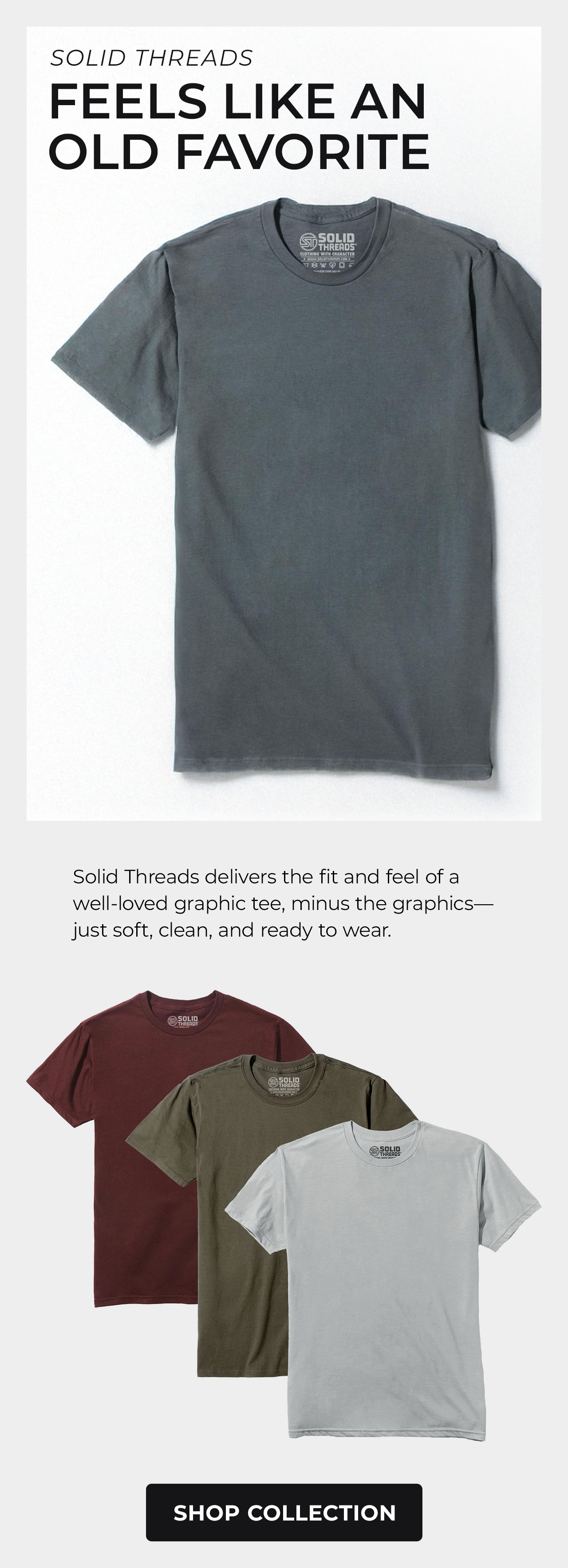 Solid Threads Plain Tees