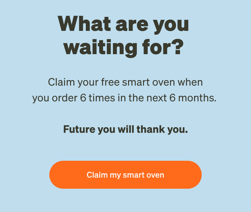 Claim my smart oven.