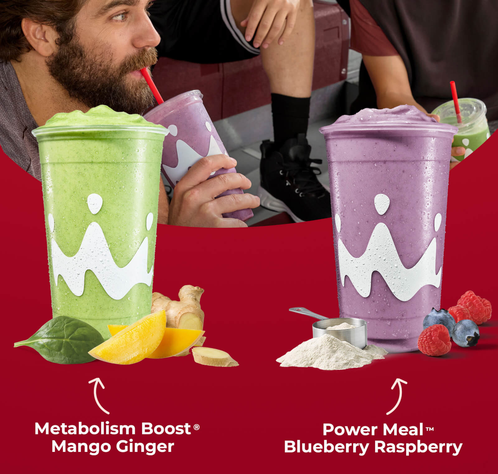 It's a BOGO deal! Get a free 20 oz smoothie when you buy any 20 oz or larger smoothie through 3/16.