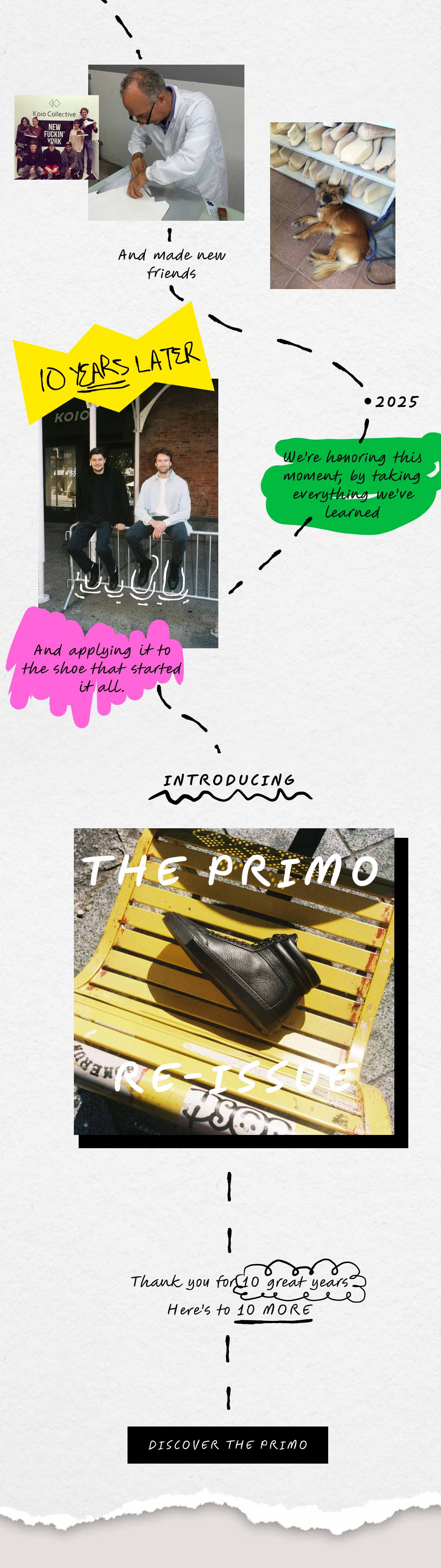 And made new friends 2025 We’re honoring this moment, by taking everything we’ve learned And applying it to the shoe that started it all. Introducing The Primo Re-Issue Thank you for 10 great years Here’s to 10 MORE Discover the Primo