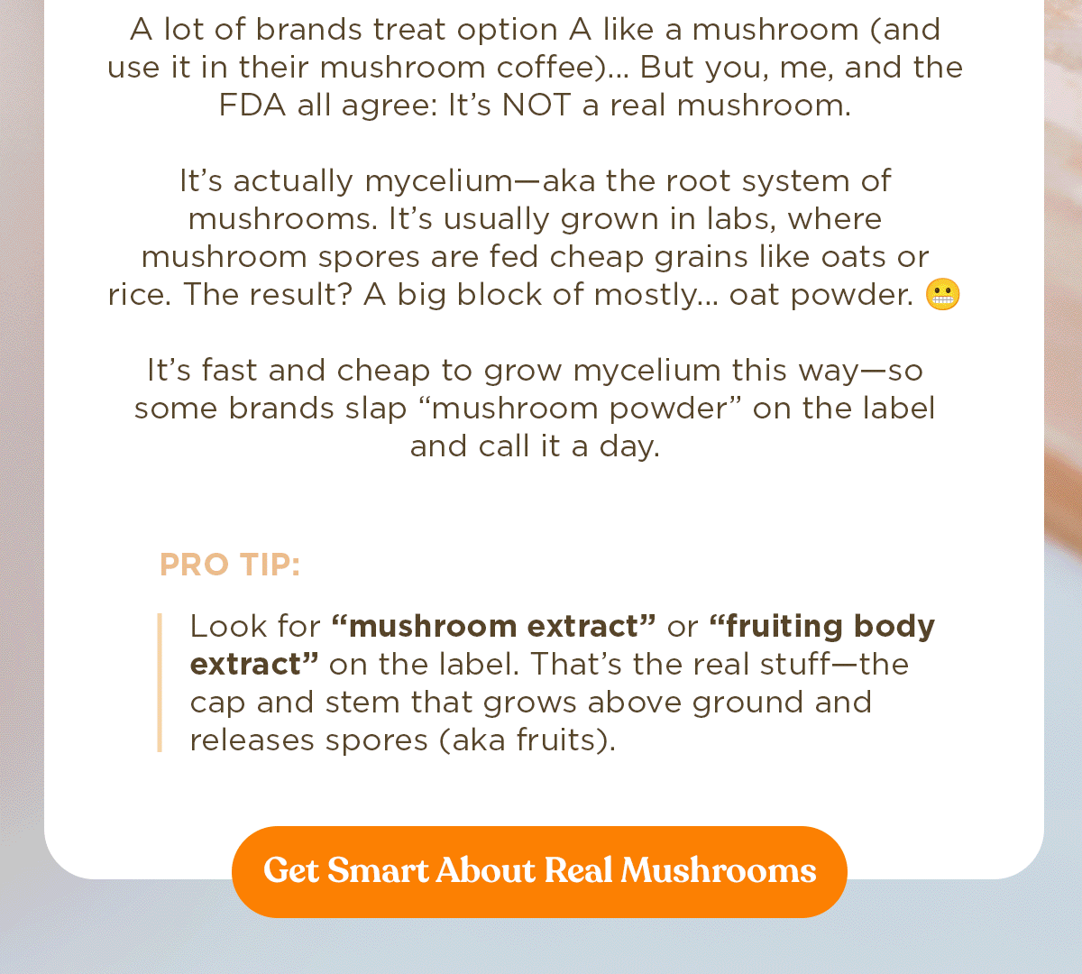 Get Smart About Real Mushrooms