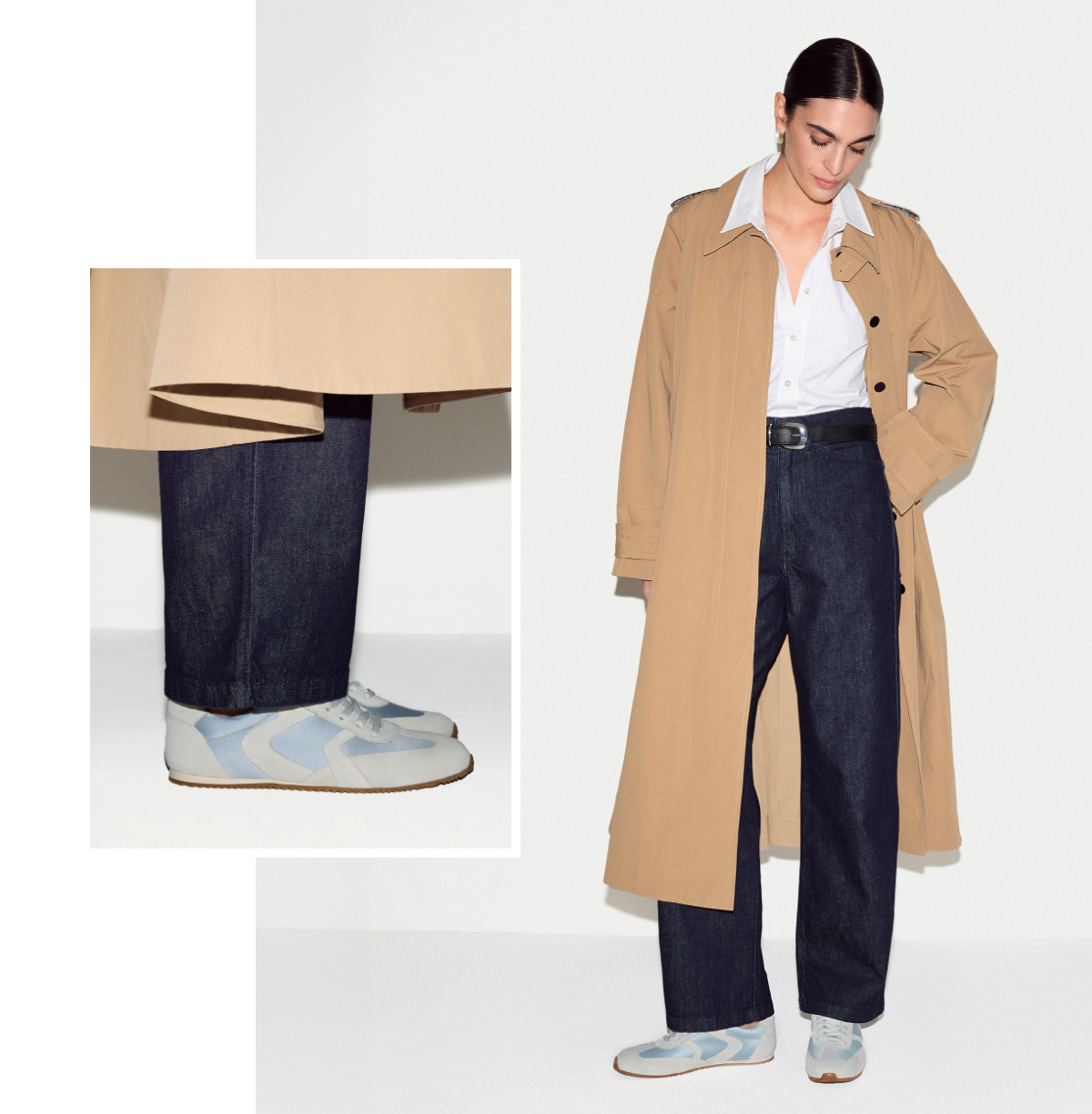 Porto Satin Trainer - Blue