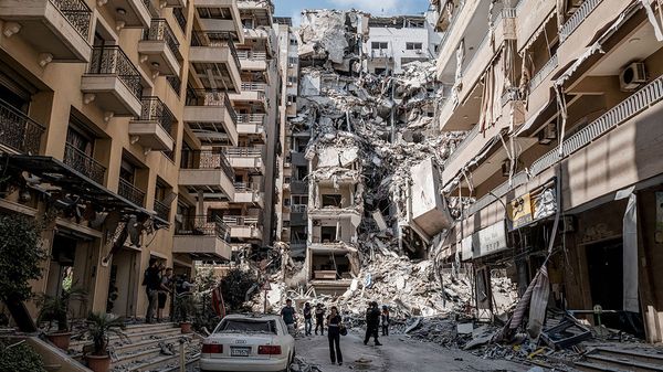 The aftermath of an Israeli airstrike in Tyre, Lebanon
