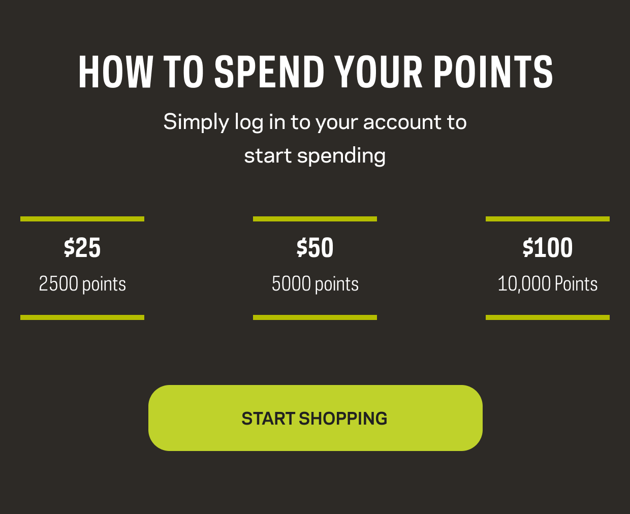 Earn Points When you Shop