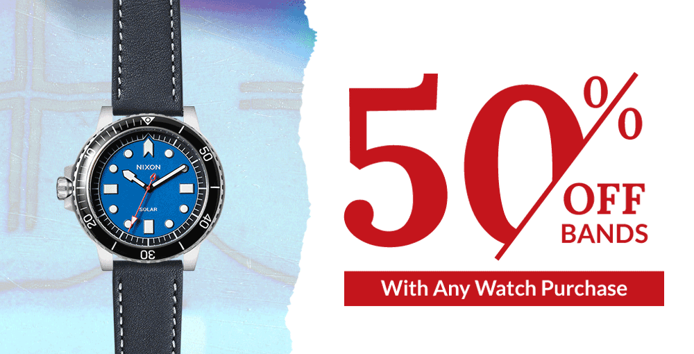 50% Off Bands w/ watch purchase