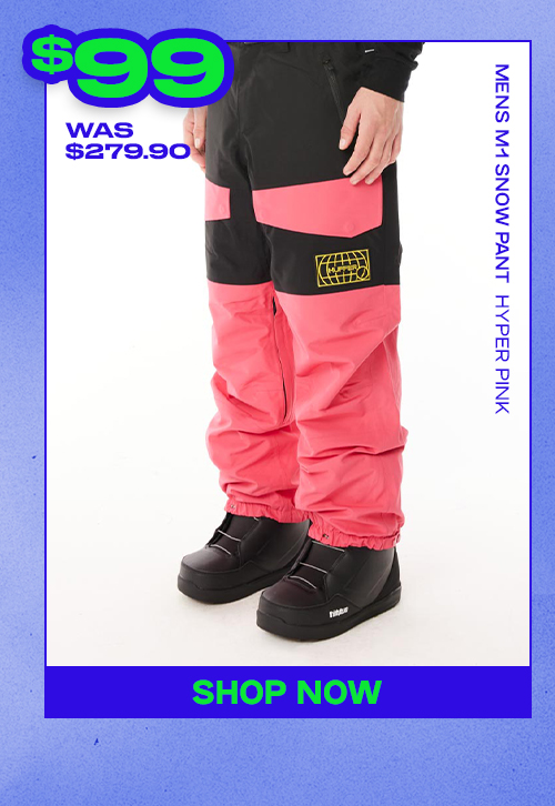 MENS M1 SNOW PANT HYPER PINK