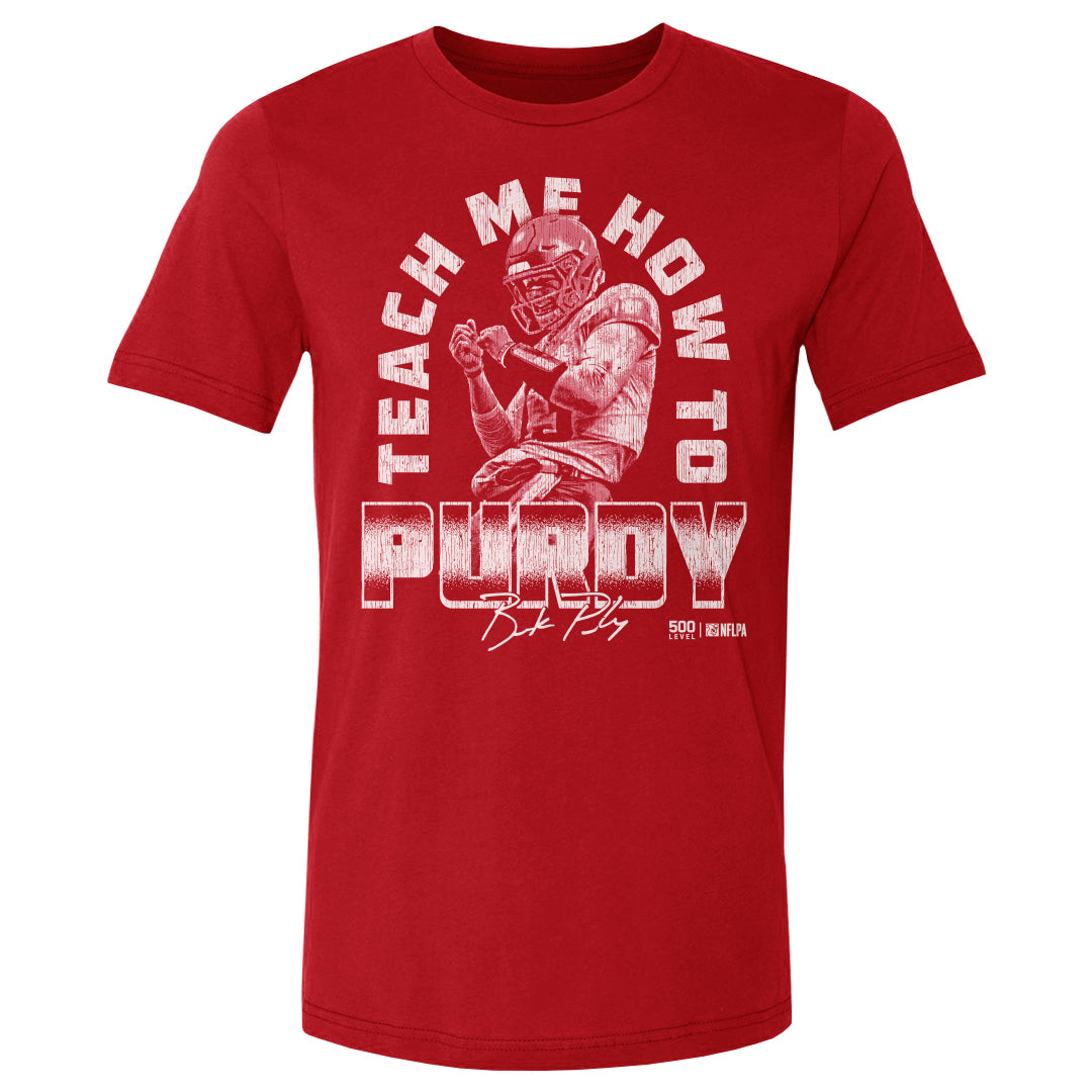 Image of Brock Purdy San Francisco Teach Me How To Purdy WHT
