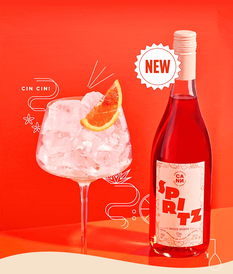 Pouring 1 part Spritz, 3 parts bubbly