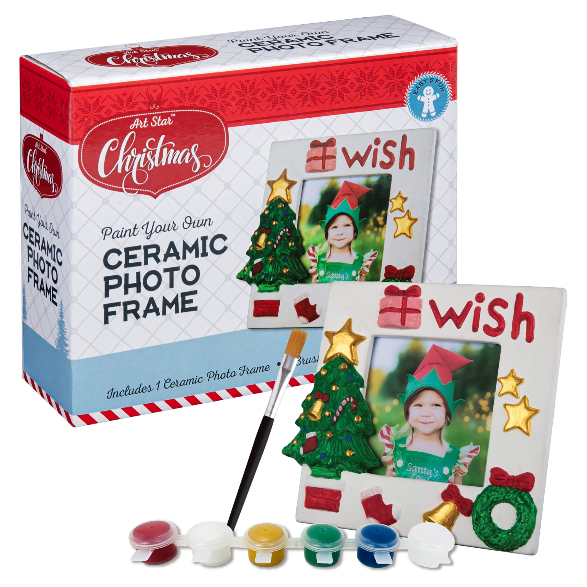 Image of Art Star Christmas Paint Your Own Ceramic Photo Frame Kit