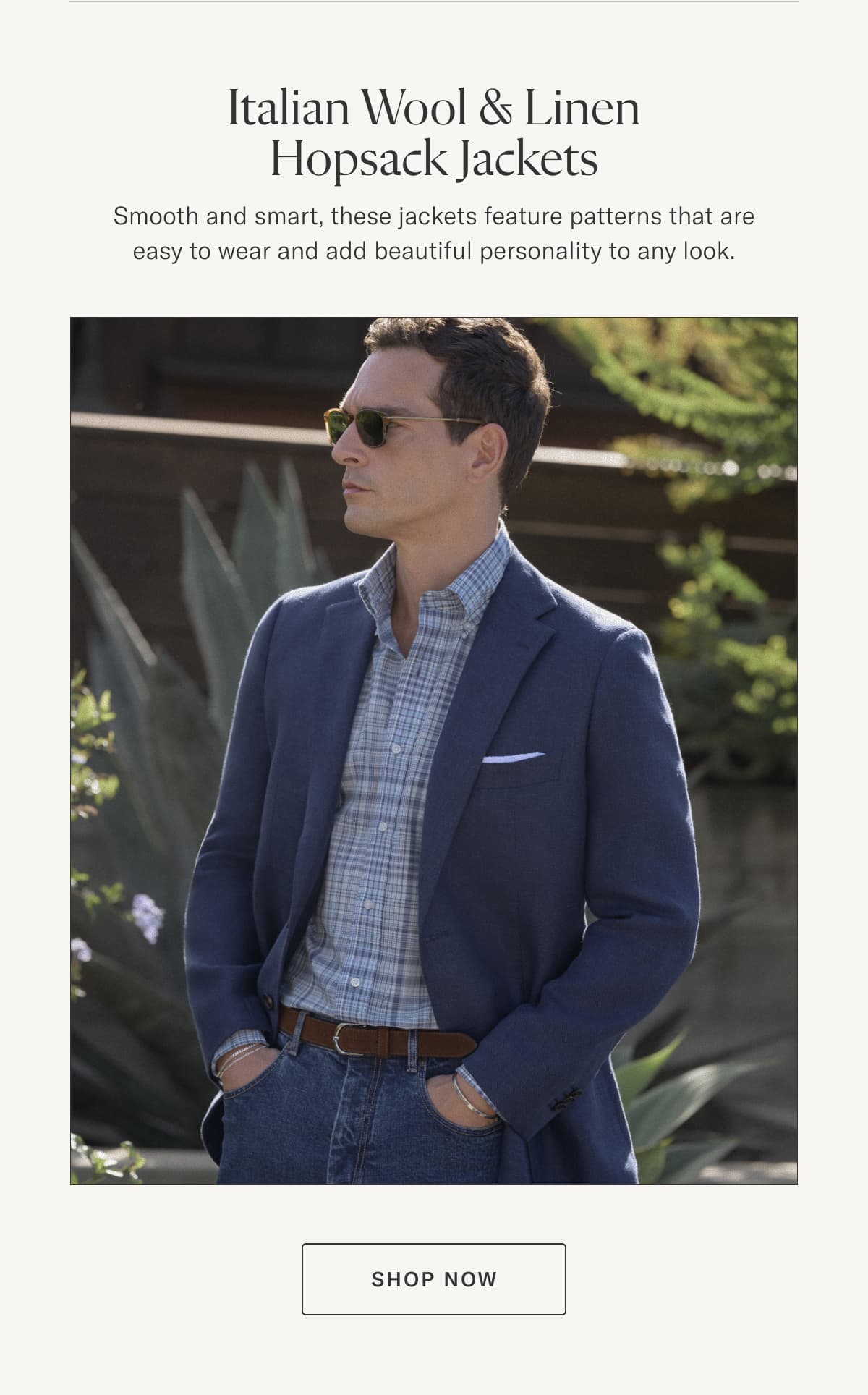 Italian WOol & Linen Hopsack Jackets