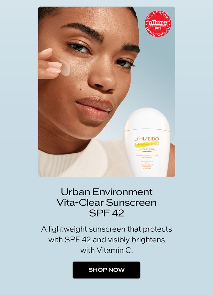A lightweight sunscreen that protects with SPF 42 and visibly brightens with Vitamin C.