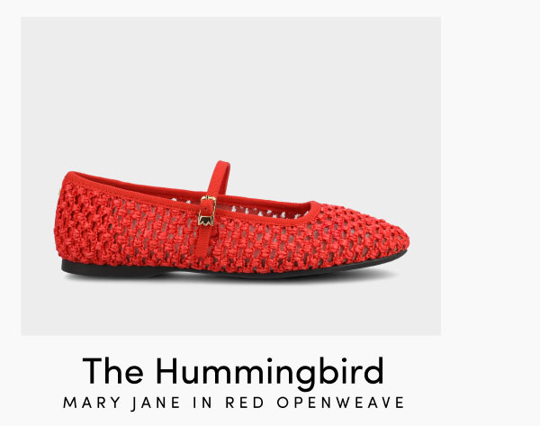 The Hummingbird Mary Jane In Red Opeanweave