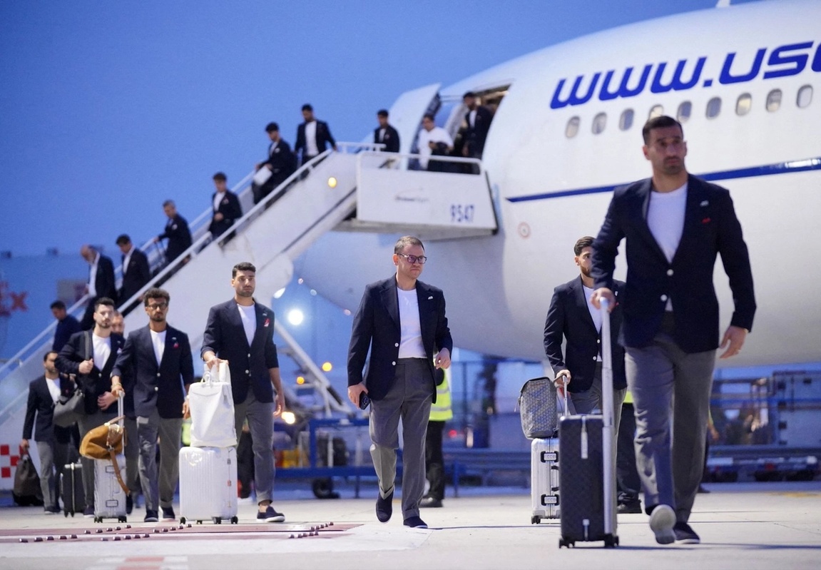 Iran’s national team arriving in Tijuana. 