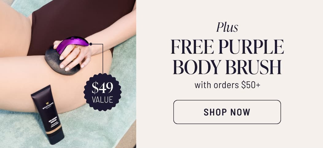 30% off everything + free body brush with orders over $50