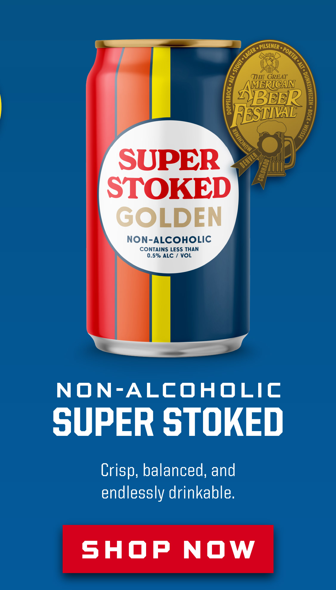Super Stoked Non-Alcoholic Golden
