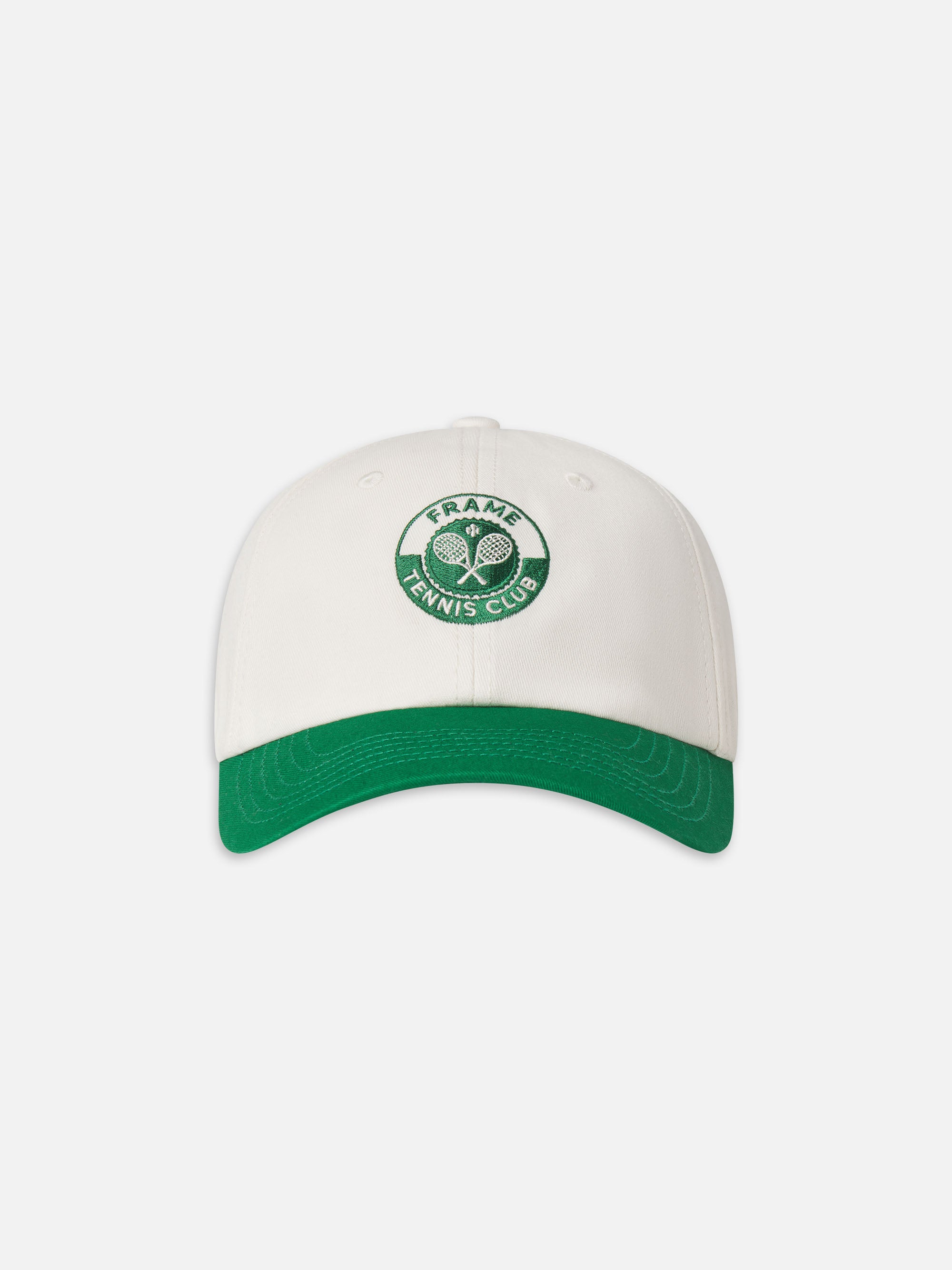 TENNIS CAP IN CREAM/GREEN