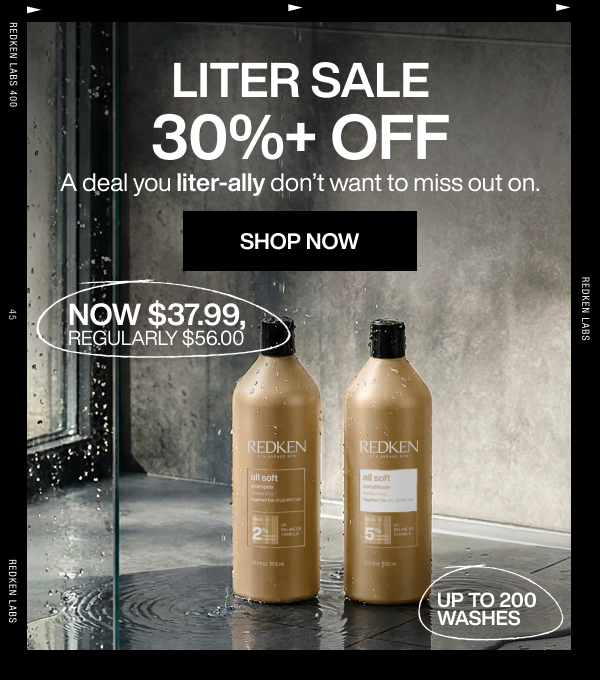 30% off shampoo and conditioner liters