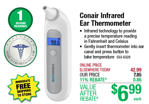 Conair Infrared Ear Thermometer - ONLY $6.99 After Rebate*!