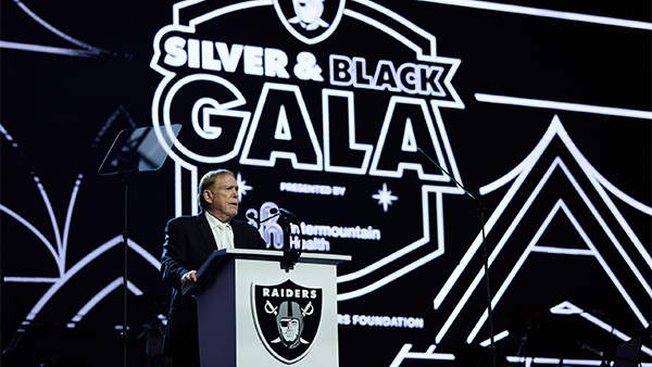 Head inside Allegiant Stadium for the third annual Silver & Black Gala hosted by The Raiders Foundation