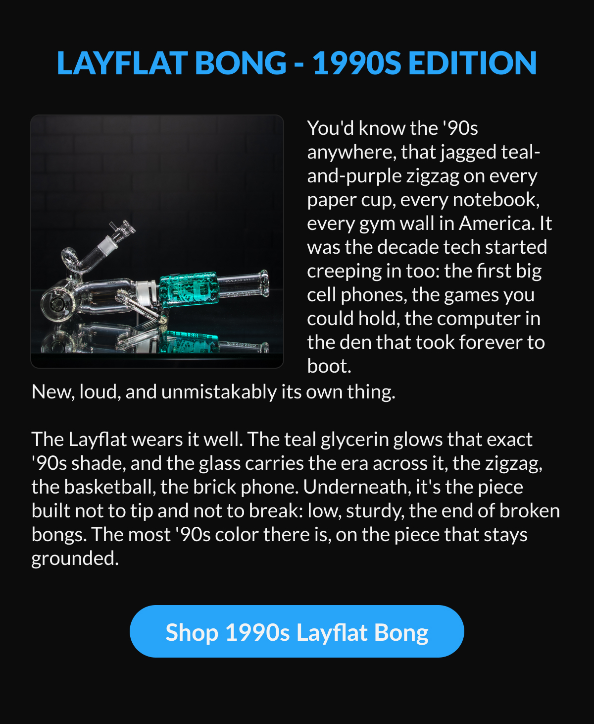 1990s Layflat with teal glycerin chamber