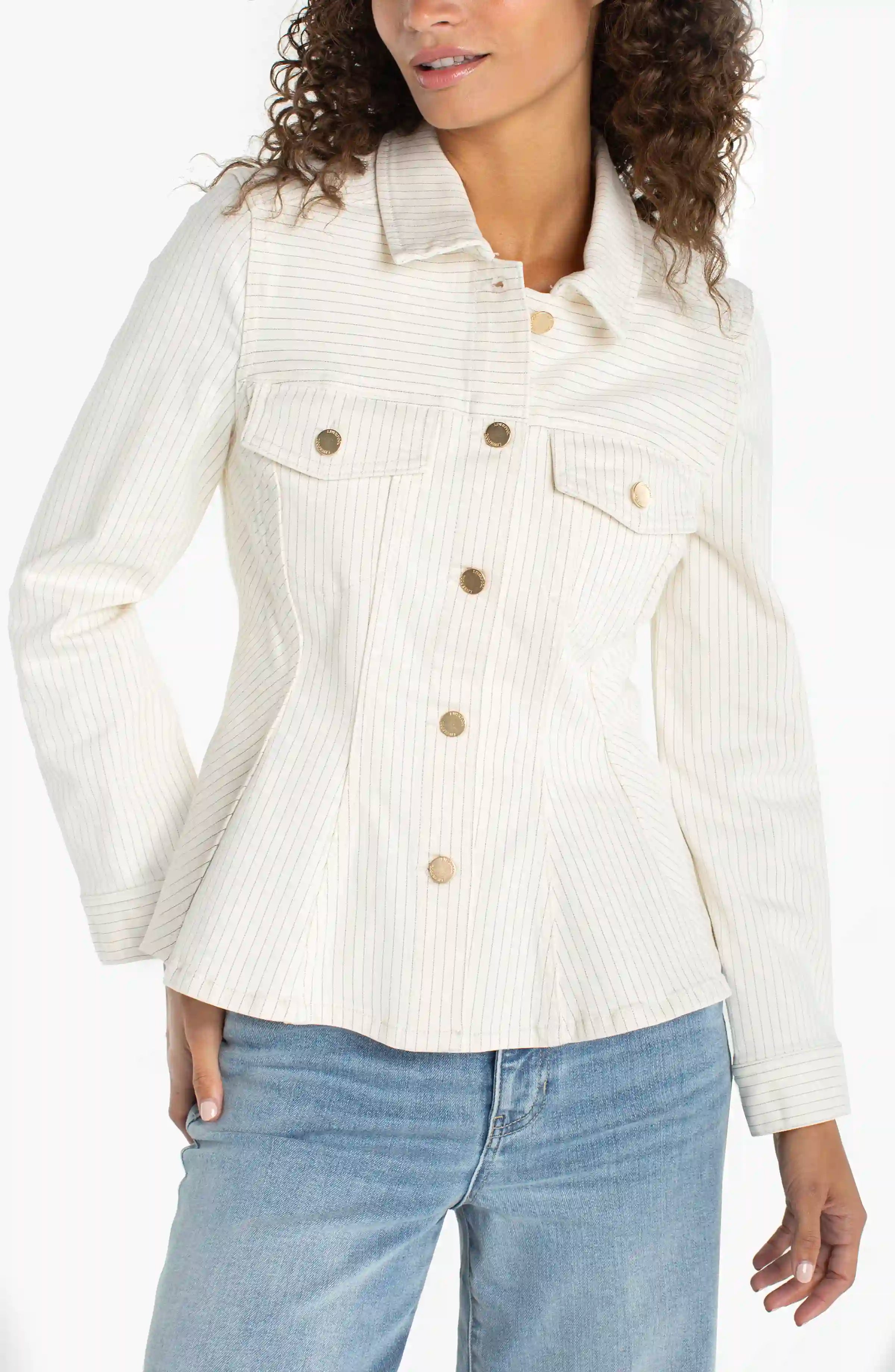 Image of FIT AND FLARE TRUCKER JACKET