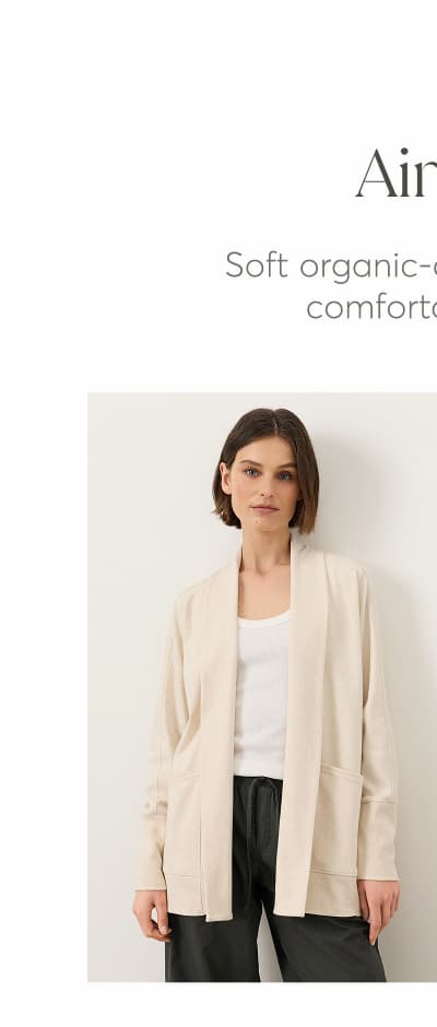 Organic Airplane Wrap Cardigan