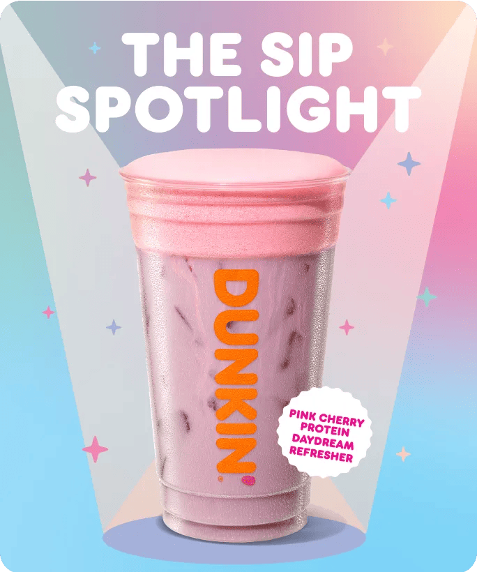 The Sip Spotlight. Image of a Pink Cherry Protein Daydream Refresher.