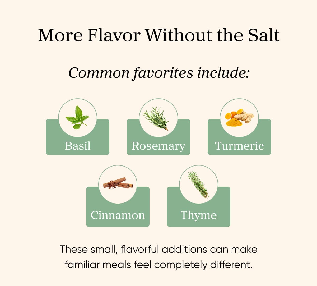 More flavor with less reliance on salt