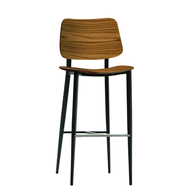 Image of Joe Bar Stool in Graphite/Flamed Walnut