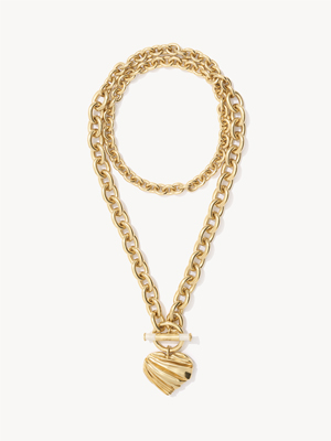 The Chloé Pleated Heart necklace