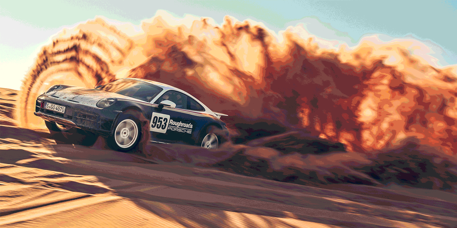 Rotating animated gif of various images of cars including sports cars, the Cybertruck, the Stig and others