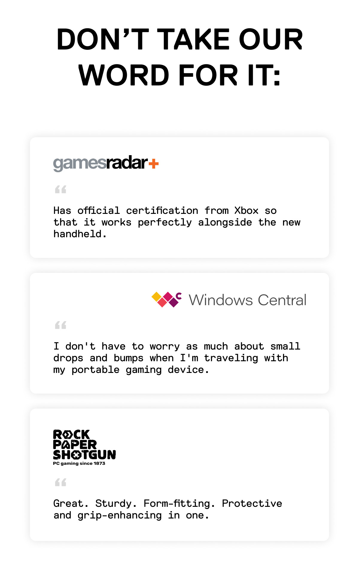 Don't take our word for it: read the reviews