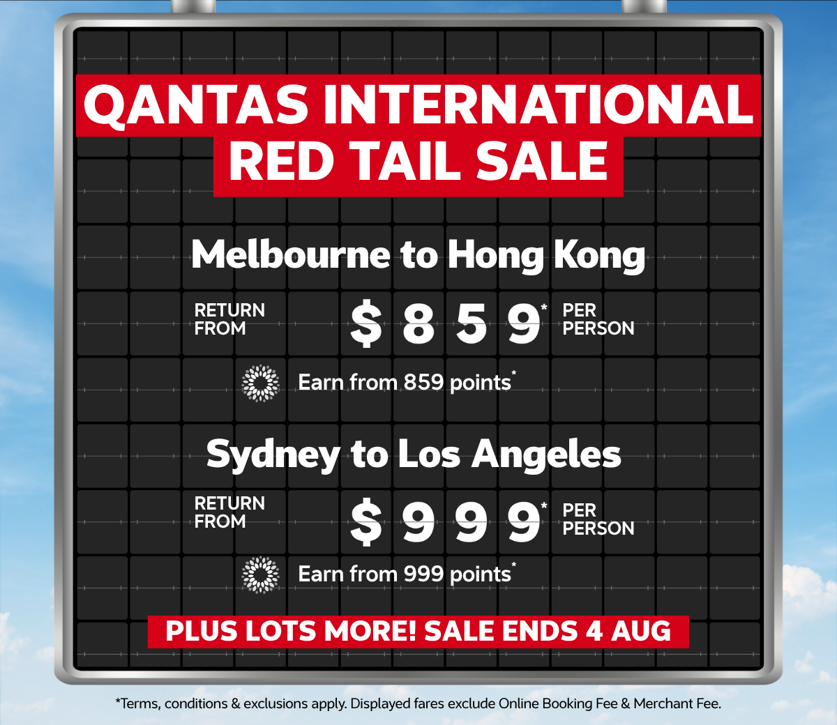 QANTAS INTERNATIONAL RED TAIL SALE ON NOW