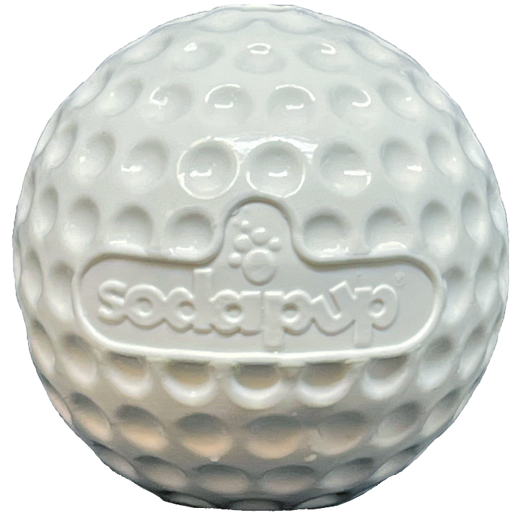 Golf Ball Rubber Dog Chew Toy for Power Chewers | Floating Treat Dispenser | USA Made