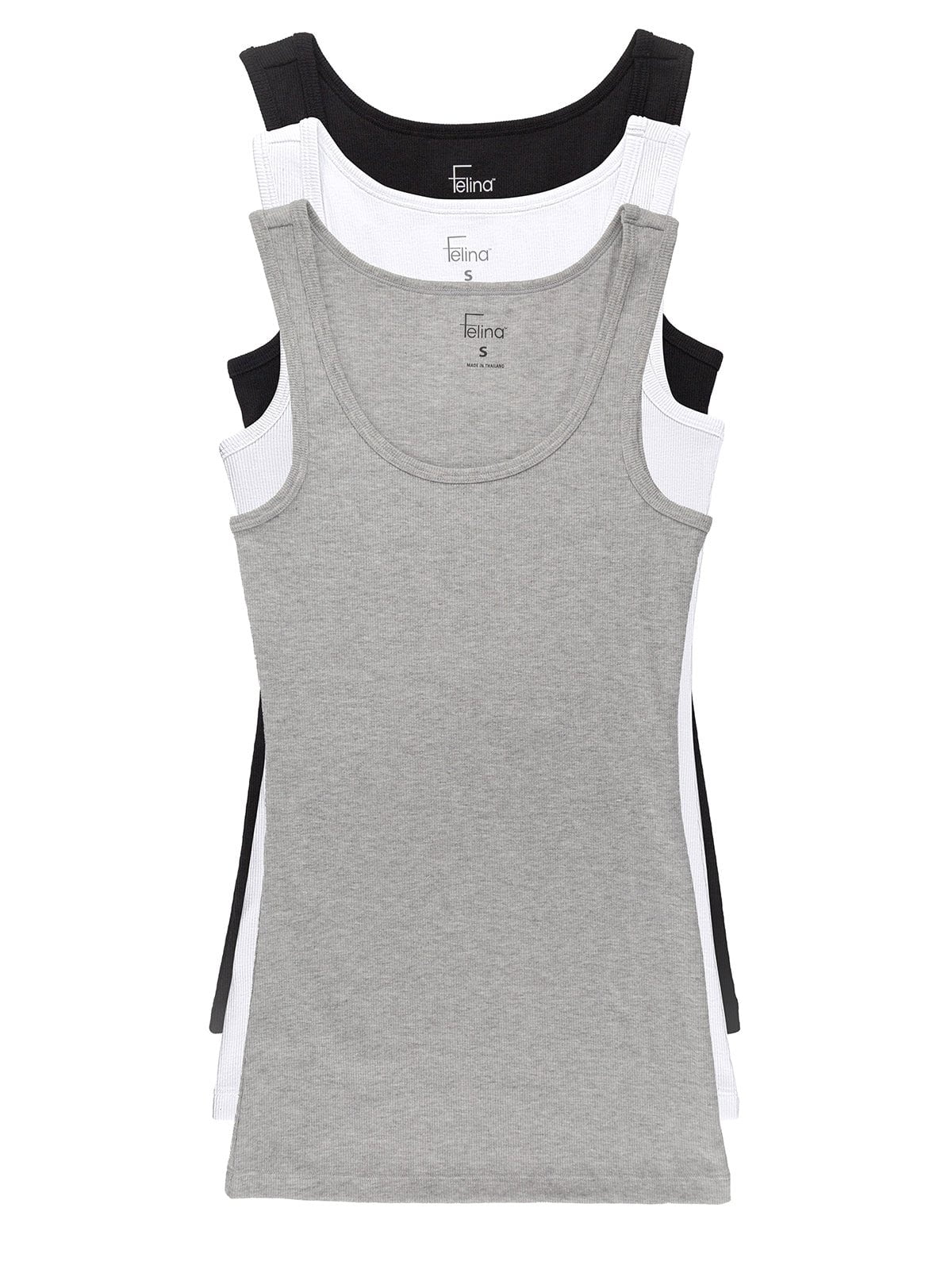 Image of Cotton Ribbed Tank Top 3-Pack