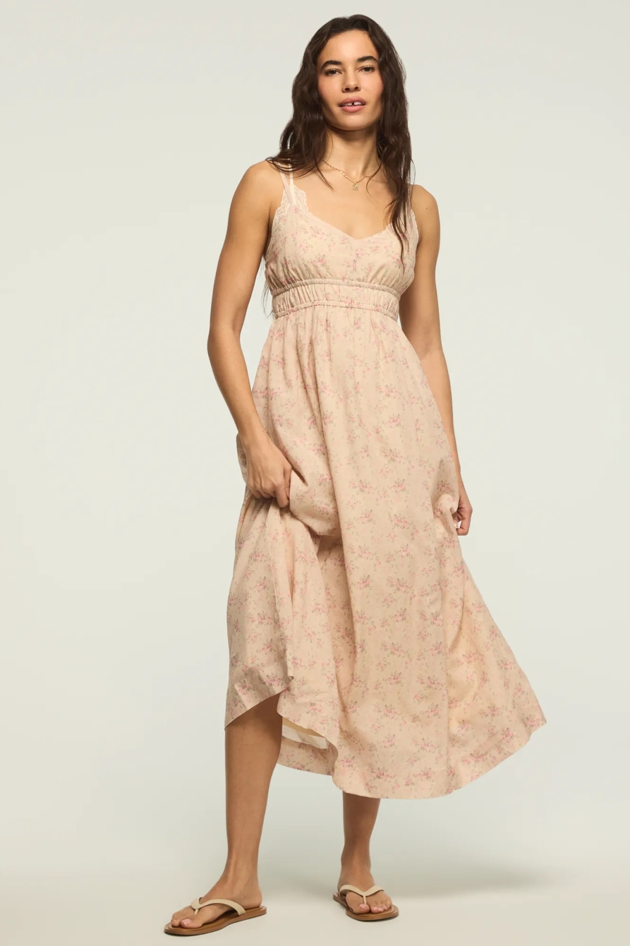 Image of Lucky Brand Tiered Midi Dress - Women's Clothing Dresses Shirt Midi Dress in Navy Gingham