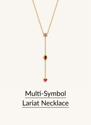 Multi-Symbol Lariat Necklace