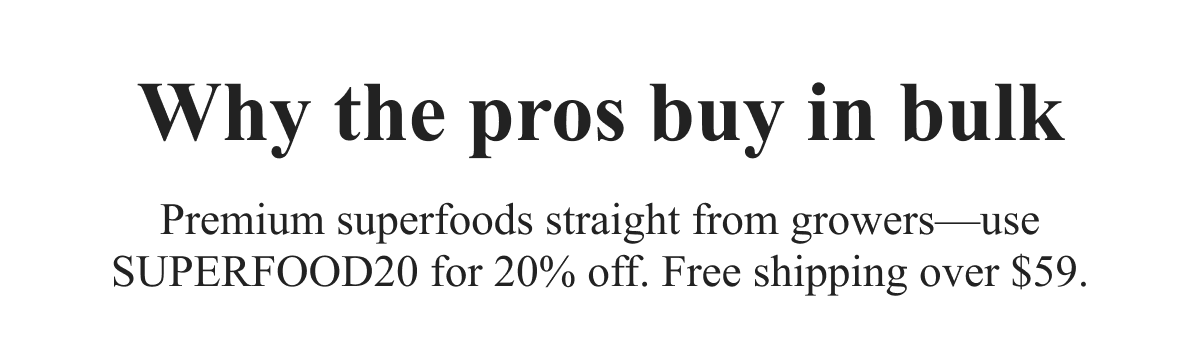 Why the pros buy in bulk