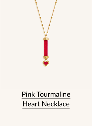 Pink Tourmaline Heart Necklace