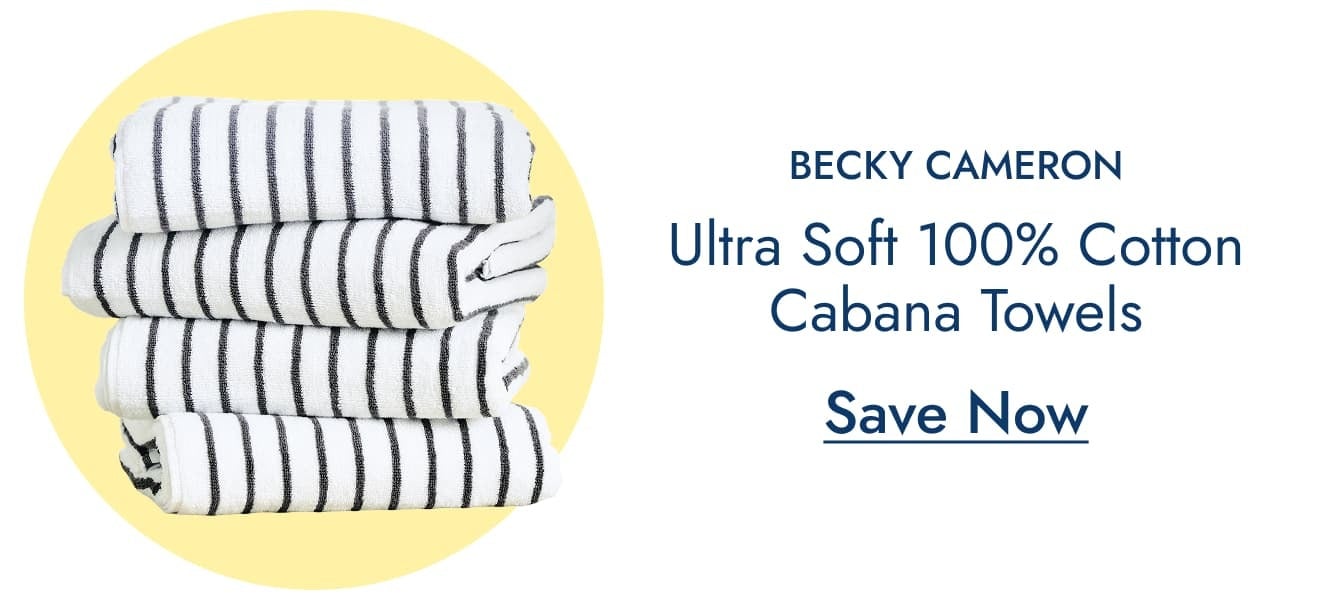 Becky Cameron Ultra Soft Plush 100% Cotton Cabana Towels)